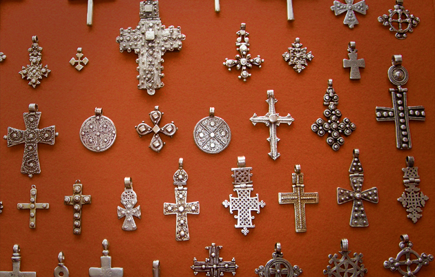 Ethiopian silver neck crosses